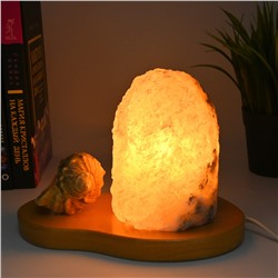 Солевая лампа "Ракушка" 200*130*150мм, свечение белое, 1800гр