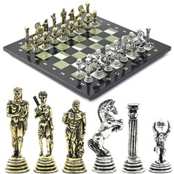 Шахматы подарочные с металлическими фигурами "Атлас", 300*300мм