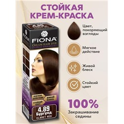 FIONA Стойкая крем-краска д/волос  4.89 Бургунд
