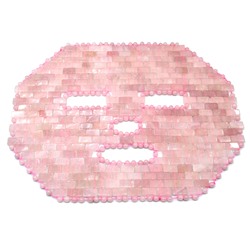 Энергетическая Маска для лица из камня розовый кварц 220*280мм