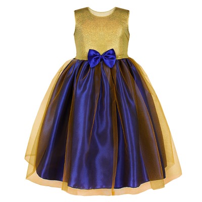 Нарядное жёлтое платье для девочки 82516-ДН19