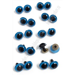 Фурнитура "Глазки для игрушек" 16 мм, с заглушками (20 шт) SF-2141, синий