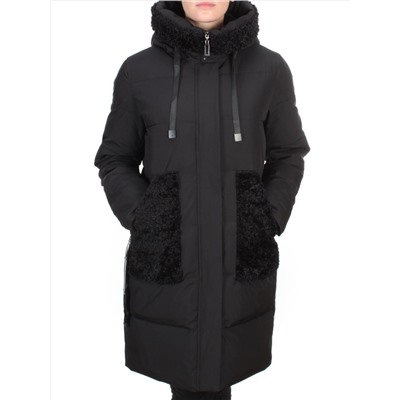 2197-2 BLACK Пальто зимнее женское OLAYEETE (200 гр. холлофайбера) размеры 46-48-50-52-54-56