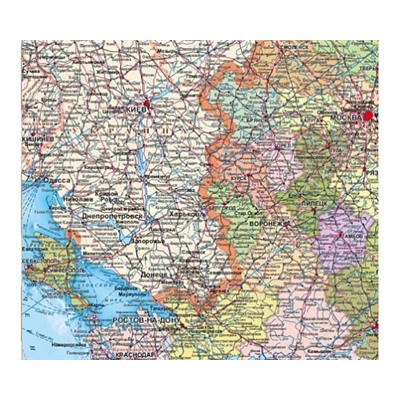 Политико-административная настенная карта РФ (5,5 млн.) 156х100см.