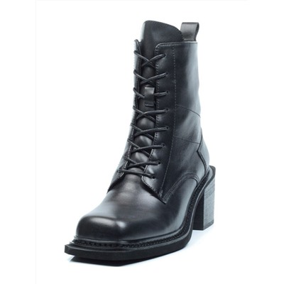 E21B-2A BLACK Ботинки демисезонные женские (натуральная кожа, байка) размер 38
