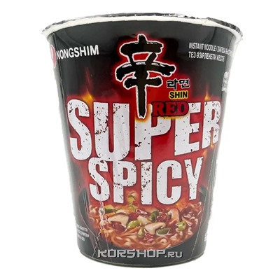 Лапша б/п острая Red Super Spicy Nongshim, Корея, 68 г. Срок до 19.07.2024. АкцияРаспродажа