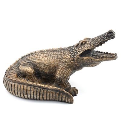Скульптура из кальцита "Крокодил" 270*150*155мм,