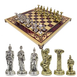 Шахматы с металлическими фигурами "Троя" 385*385мм.