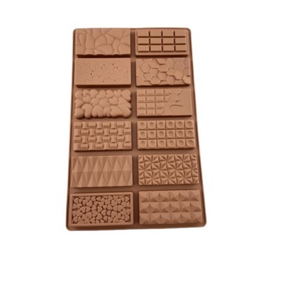 Форма силиконовая для шоколада «Плитки микс»  12 в 1