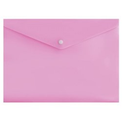 Папка с кнопкой  А4 Pastel -PKPAST/PINK 180мкм розовая (1481685) Бюрократ