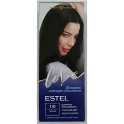 LOVE Крем-краска д/волос 1/0 черный  УЦЕНКА 30% (мят.уп.) Estel