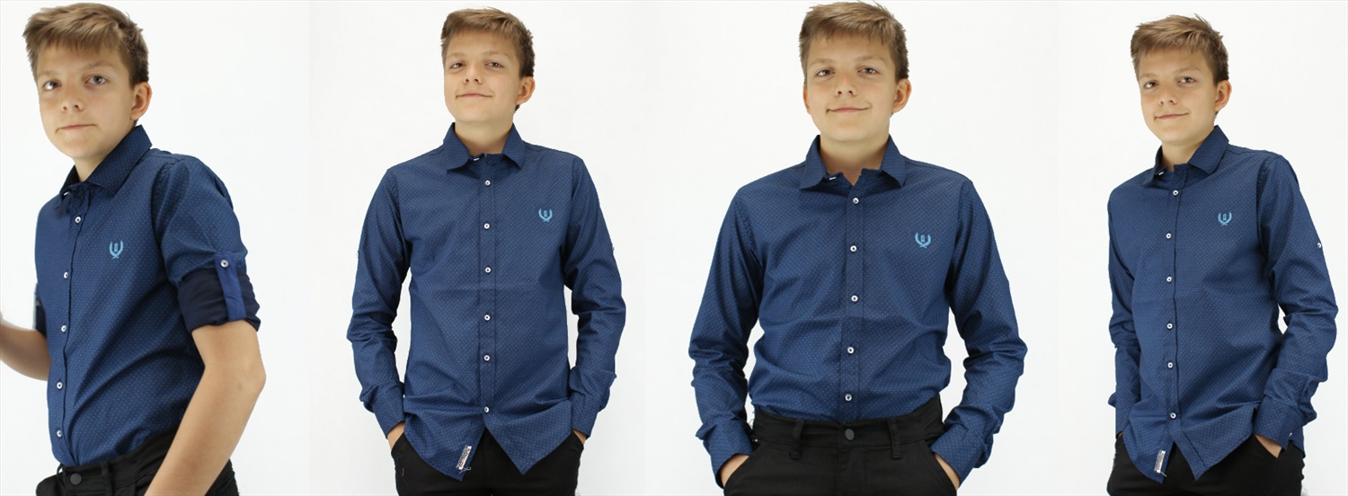 Синяя рубашка для мальчика