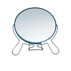 Зеркало настольное двухстороннее круглое в мет.оправе 14см (6") CR-6