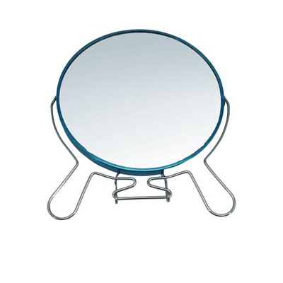 Зеркало настольное двухстороннее круглое в мет.оправе 16,5см (7")