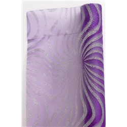 Органза 48 см*5 ярд "Узоры с глиттером" (SF-769-2) фиолетовый