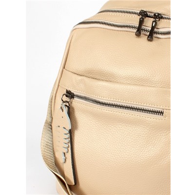 Рюкзак жен натуральная кожа GU 163-900105,  2отд,  5невш+4внут карм,   бежевый 255016