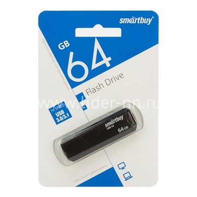 USB Flash  64GB SmartBuy CLUE черный 3.1
