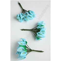 Головки цветов "Каллы" на веточке (144 шт) SF-2278, голубой