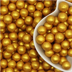 Посыпка кондитерская «Шарики 10мм» (цвет Золотой) 500 гр