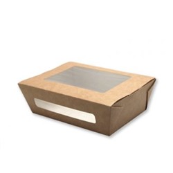 Салатник бумажный 1000мл с прозрачной крышкой OSQ Salad 1000 (250/25)