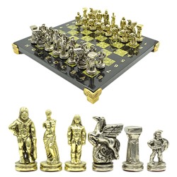 Шахматы подарочные с металлическими фигурами "Спарта", 250*250мм