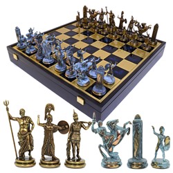 Элитные шахматы "Греческая Мифология" бронза-антик 475*475*75мм