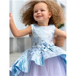 Нарядное голубое платье для девочки 80787-ДН20