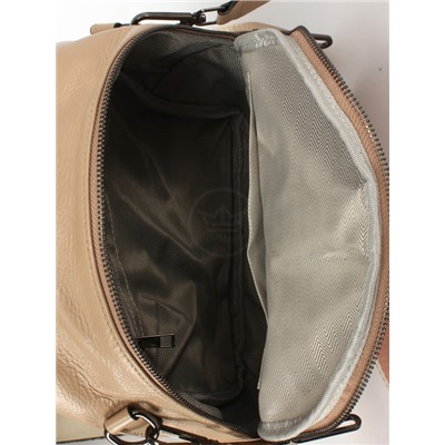 Рюкзак жен натуральная кожа GU 2066-691,  1отд,  3внут+4внеш карм,  бежевый 254757