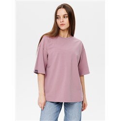 Трикотажная женская футболка оверсайз LINGEAMO пастельно-лиловый ВФ-14 (21)