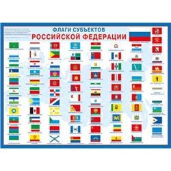 071344 Плакат "Флаги субъектов РФ" (А2), (МирПоздр)