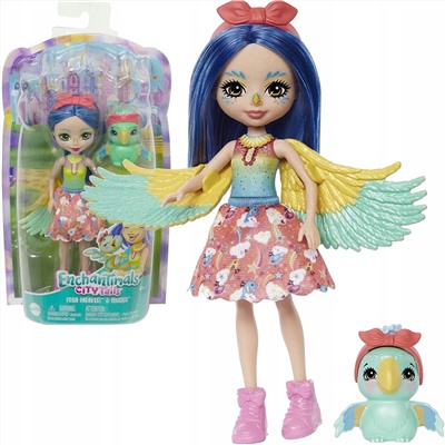 Mattel. Кукла "Enchantimals Prita Parakeet & Flutter" Попугай Прита и питомец Флаттер арт.HHB89