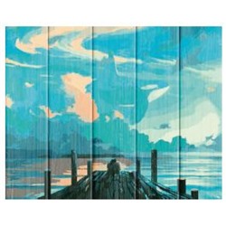 Картина по номерам на шпоне 40х50 см Сонет "Небо для мечтателей" живопись с акриловыми красками 1661300 Невская палитра