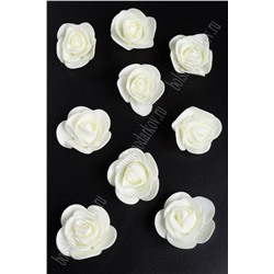 Головки цветов "Роза" мелкая 35 мм (100 шт) SF-2098, кремовый №2
