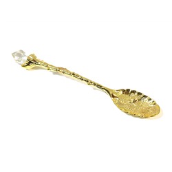 Ложка сувенирная с кристаллом, цв.золото, 110*19*11мм