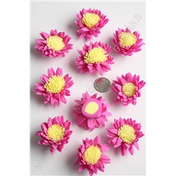 Головки цветов "Хризантема" двухцветная 4,5 см (30 шт) SF-2294, фукси
