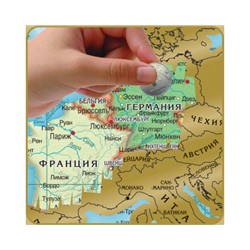 Купить скретч карта мира, Карта мира политическая со стирающимся слоем - скретч карта (60 млн) 69х49см.