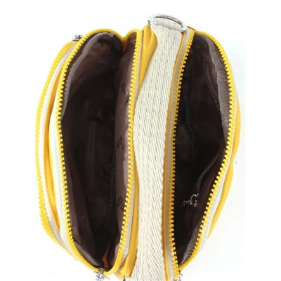 Сумка женская текстиль YUST-0661,  2отд,  плечевой ремень,  желтый 255480