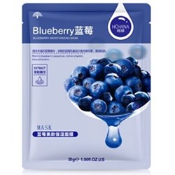 Тканевая маска  для лица HCHANA Natural Skincare Plant Blueberry 25ml с черникой