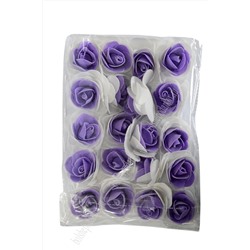 Головки "Цветок двухцветный" 7 см (20 шт) фиолетовые