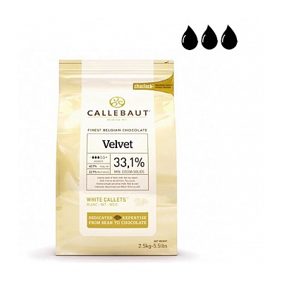 Шоколад Callebaut Velvet (Вельвет) Белый 32% 2,5 кг (W3-RT-U71)