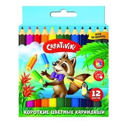 Карандаши 12цв короткие КЦК12КР Creativiki