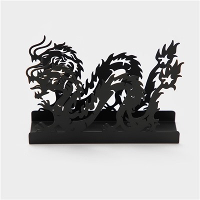 Салфетница «Дракон», 14×4×9 см, цвет чёрный