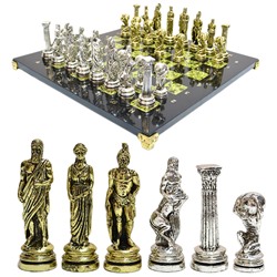 Шахматы подарочные с металлическими фигурами "Атлас", 400*400мм