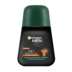 Дезодорант roll MINERAL MEN  50мл ЗАЩИТА 6в1  мужской Garnier