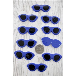 Фурнитура "Очки для игрушек" 5,5*2,3 см (10 шт) SF-2153, синий