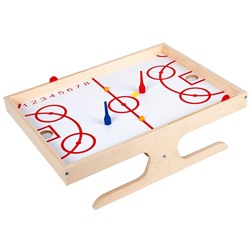 Игра настольная деревянная «Магнитный хоккей с мячом»