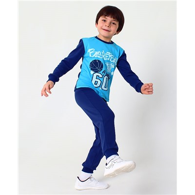 Синий комплект(пижама) для мальчика 7496-МО18