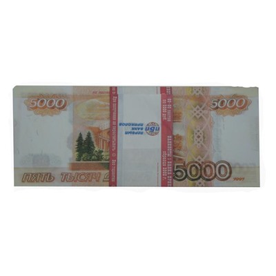 Деньги сувенирные Пачка купюр "5000"
