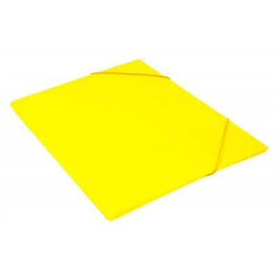 Папка на резинке А4 Double Neon DNE510YEL 0.5 мм желтая, корешок 30мм (1131608) Бюрократ