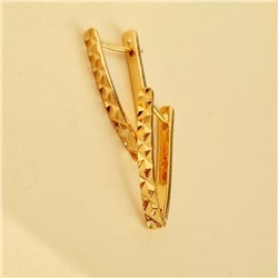 Серьги ювелирная бижутерия коллекция "Дубай" позолота с алмазной гранью,08091, арт.947.593